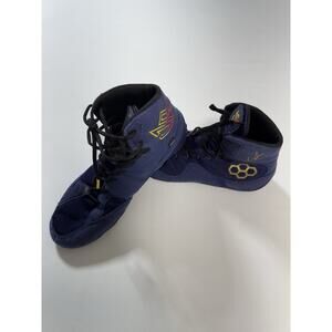 Rudis JB Elite Wrestling Shoes Navy Gold Mens 10 Signature Series Mat AISIG
